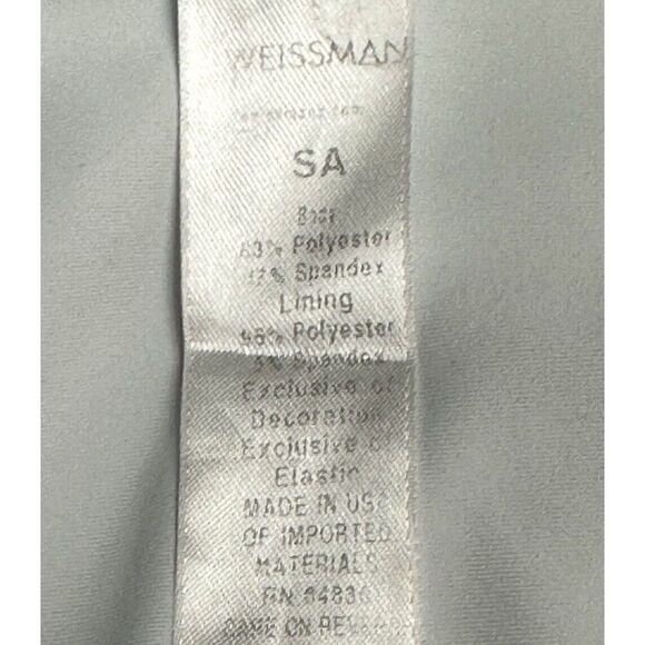 WEISSMAN Black Women’s 1 Piece Swim Suit White Angel Heart Size SA Leotard Bra - Picture 10 of 11